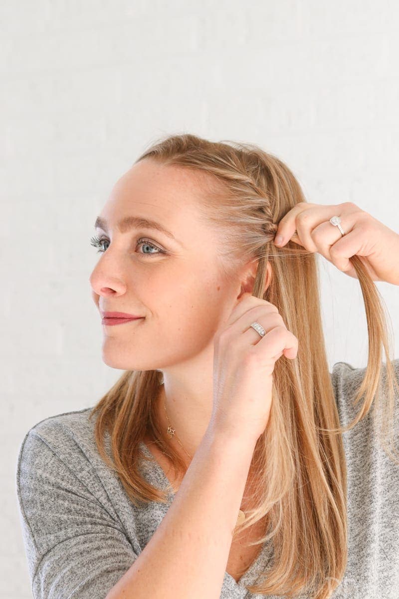 Simple Faux French Braid Hair Style | The DIY Playbook