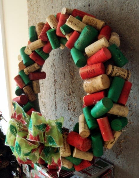 Wine Cork Christmas Wreath