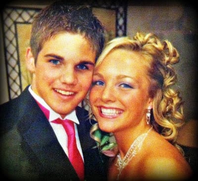 We fell in love. This is us at Finn’s senior prom.