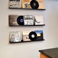 A cool record album wall make a great Father's Day present.