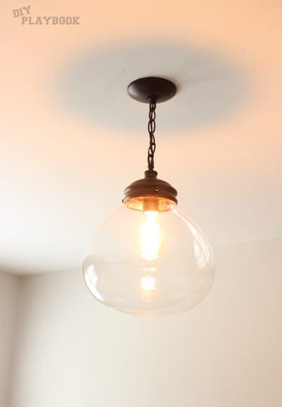 This bronze glass bubble light gives off a really nice, warm glow. 