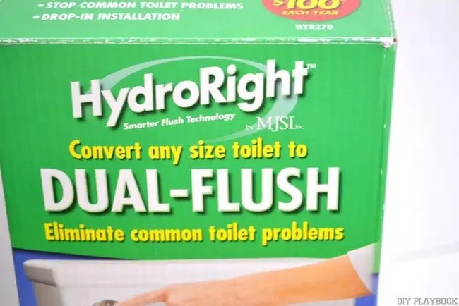 Dual Flush means that your toilet has two different "flush" settings for our two different, um, numbers! Learn how to install a dual-flush here!
