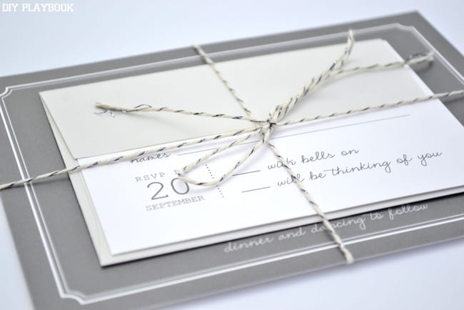 Wedding invitation and RSVP cards are ready to send