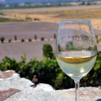 Wine at the vineyard in Sonoma