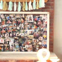 This picture board adds memories to the bridal shower.