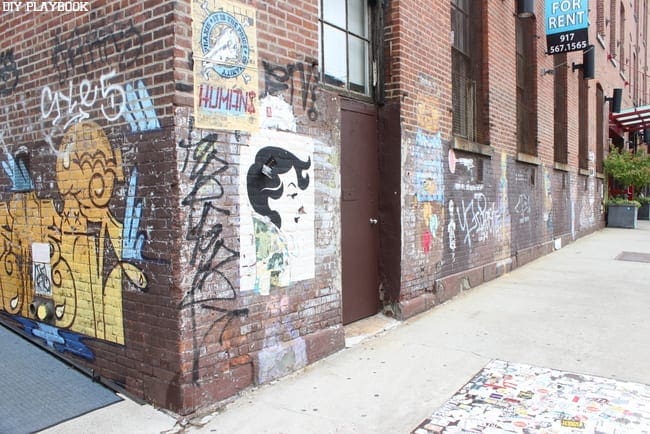 This collection of graffiti in NYC is rustic and industrial. 