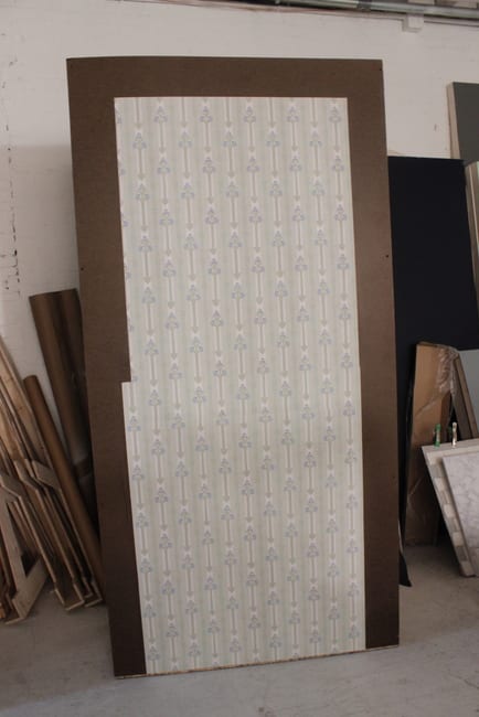 Old patterned wallpaper for a Lowes fix in six project