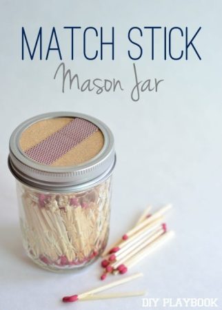 Match Stick Mason Jar