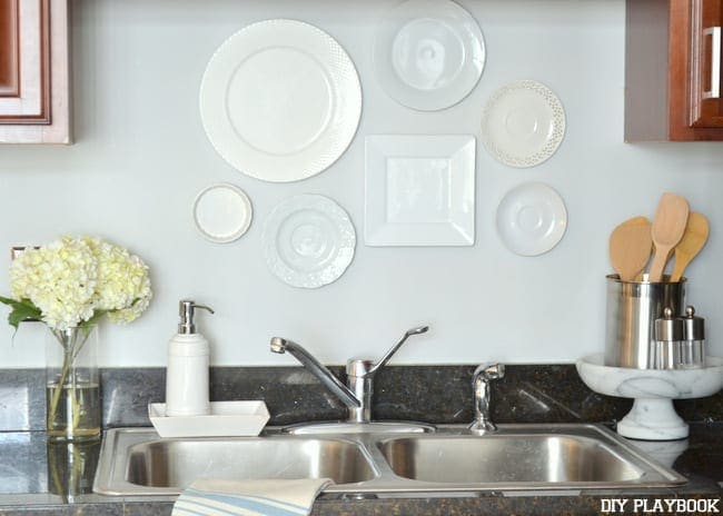 Sink-Area-White-Plates