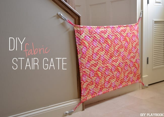 And it's complete- DIY fabric stair gate