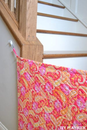 How to Make a DIY Baby Gate with Fabric