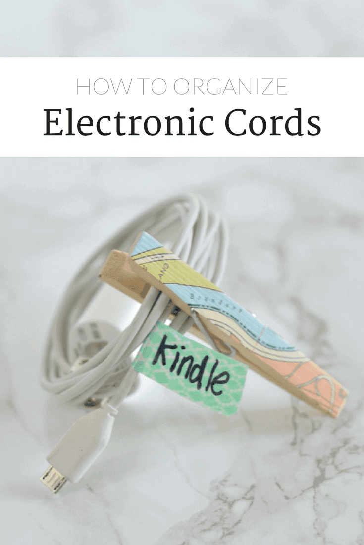 How to organize your electronic cords. 