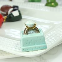 This miniature diamond ring is so cute! Love all the fun options for minis with Nora Fleming platters!