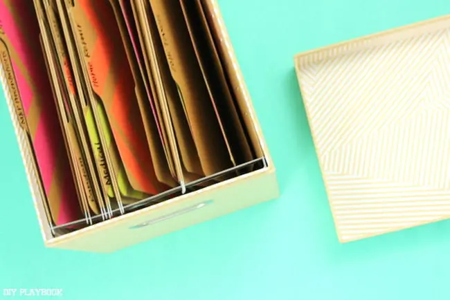 Use a file box to keep all of your receipts organized