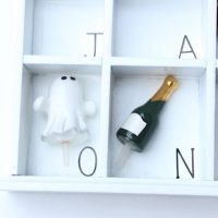 Nora FLeming mini ghost and champagne bottle