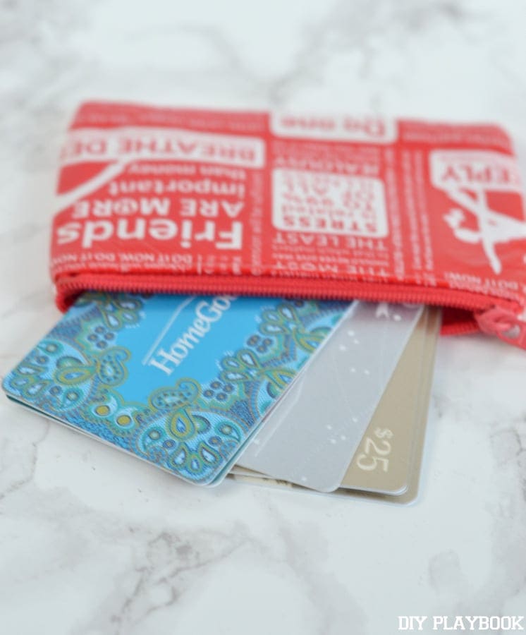 Keep cards and gift cards organized in a small purse