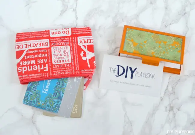 Organize your gift cards and business cards