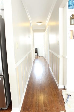 Board & Batten Hallway Progress