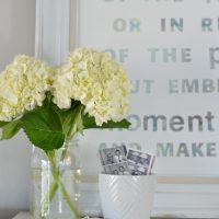 Fresh flowers always brighten up any space.