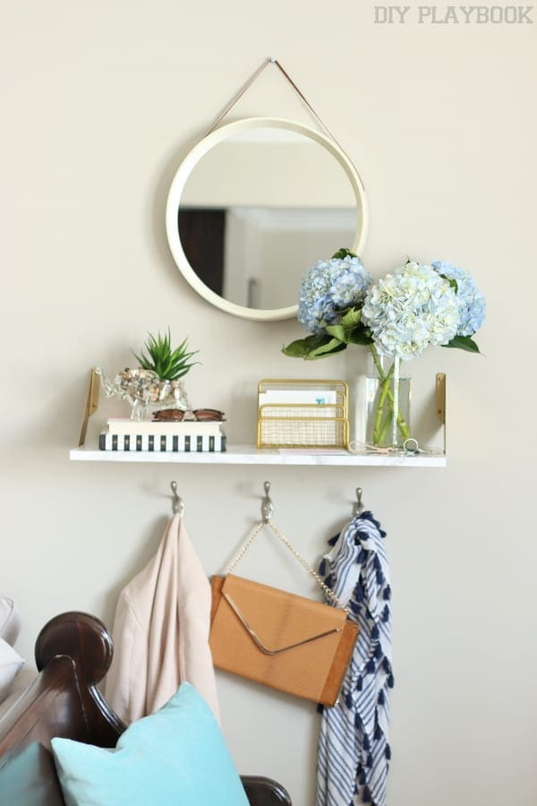 How to Style an Entryway Shelf 2 Ways: Tutorial | DIY Playbook