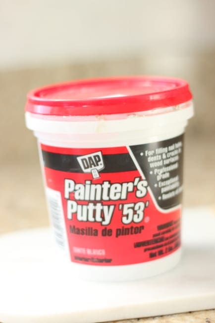 Painter's putty can be used to cover all the nail holes.