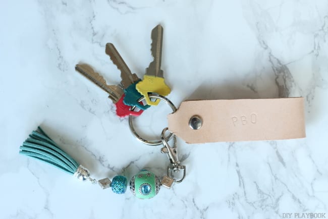 Made with jewelry pieces: DIY Tassel Keychain Quick Easy DIY Project | DIY Playbook