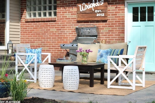 Creating an outdoor patio space with casual seating