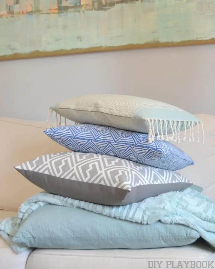 Throw Pillows save the day!How to Style Your Couch: Easy DIY Design | DIY Playbook