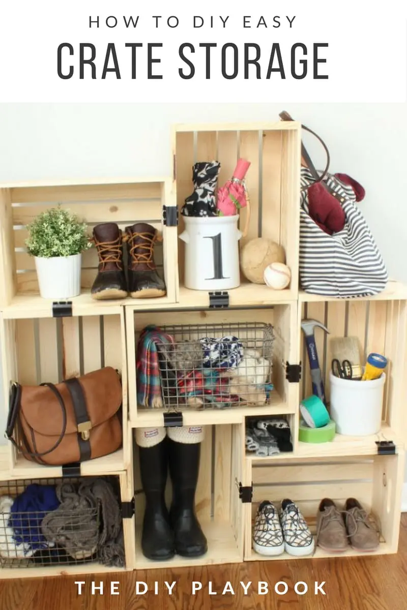 How to DIY easy crate storage. 