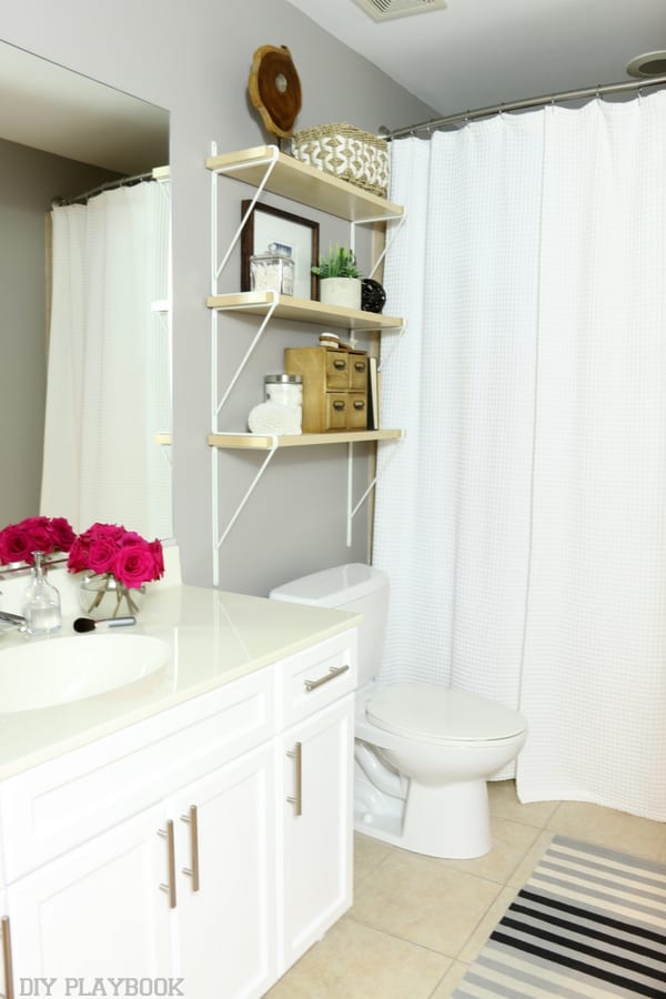 Finished:How to Style Your Bathroom Shelves: Easy DIY | DIY Playbook
