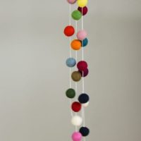 These felt balls are colorful and make for great decor.