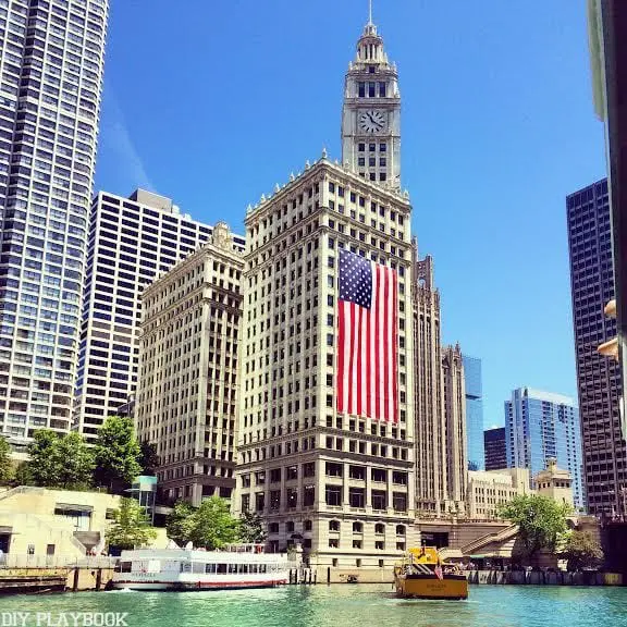 Chicago flag river summer