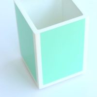Simple turquoise pencil holder
