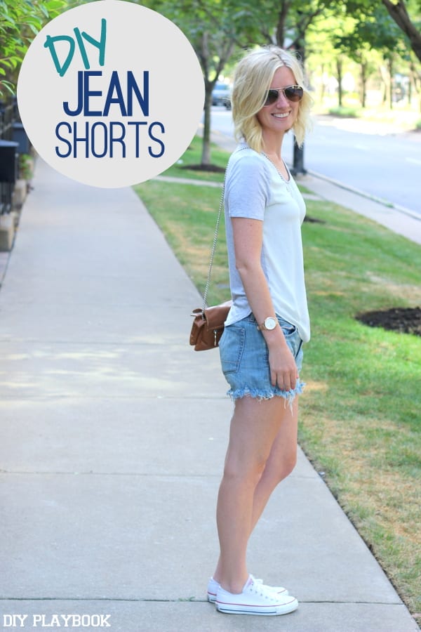 Save money (and look cute doing it) with this simple tutorial on DIY jean shorts!
