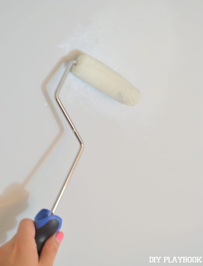 A small paint roller is a great tool to patch walls.