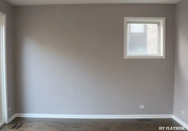 We selected this gray for the master bedroom