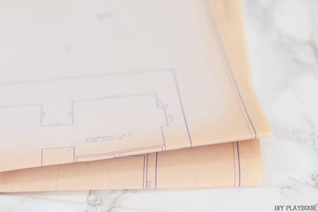 Folded Blueprints Close: Framed Home Blueprint Art | DIY Playbook