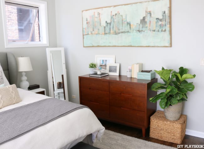 Master Bedroom New Dresser: Framed Home Blueprint Art | DIY Playbook