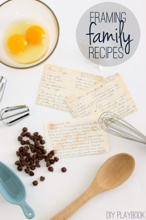 Framed Recipe Cards to Display in the Kitchen | The DIY Playbook
