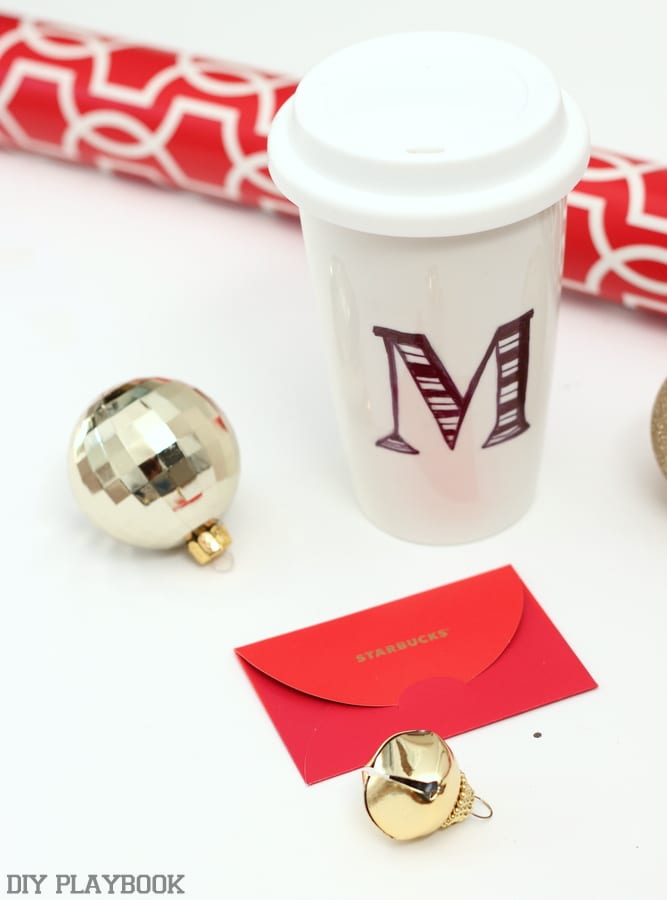 Starbucks gift card and coffee mug. 