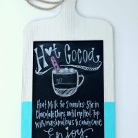Hot Cocoa Recipe Chalkboard