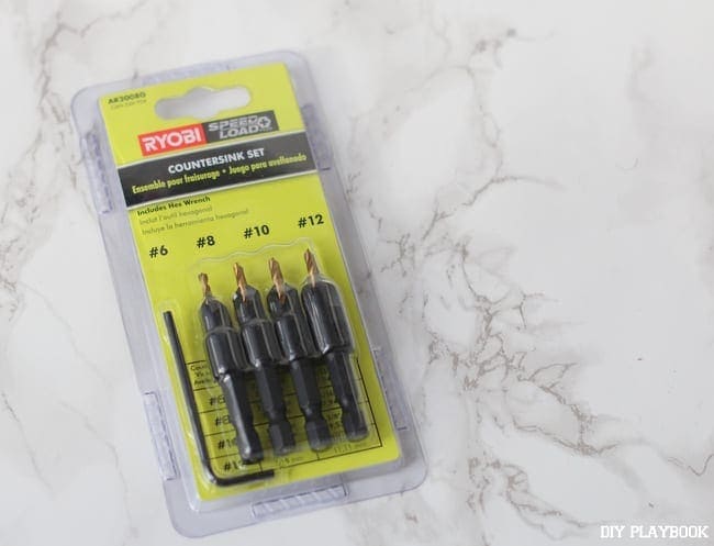 These countersink drill bits will help you affix the tray handles