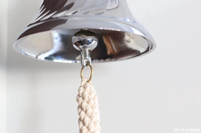 This silver kitchen dinner bell is one of a kind. 