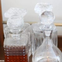 These glass decanters are chic.