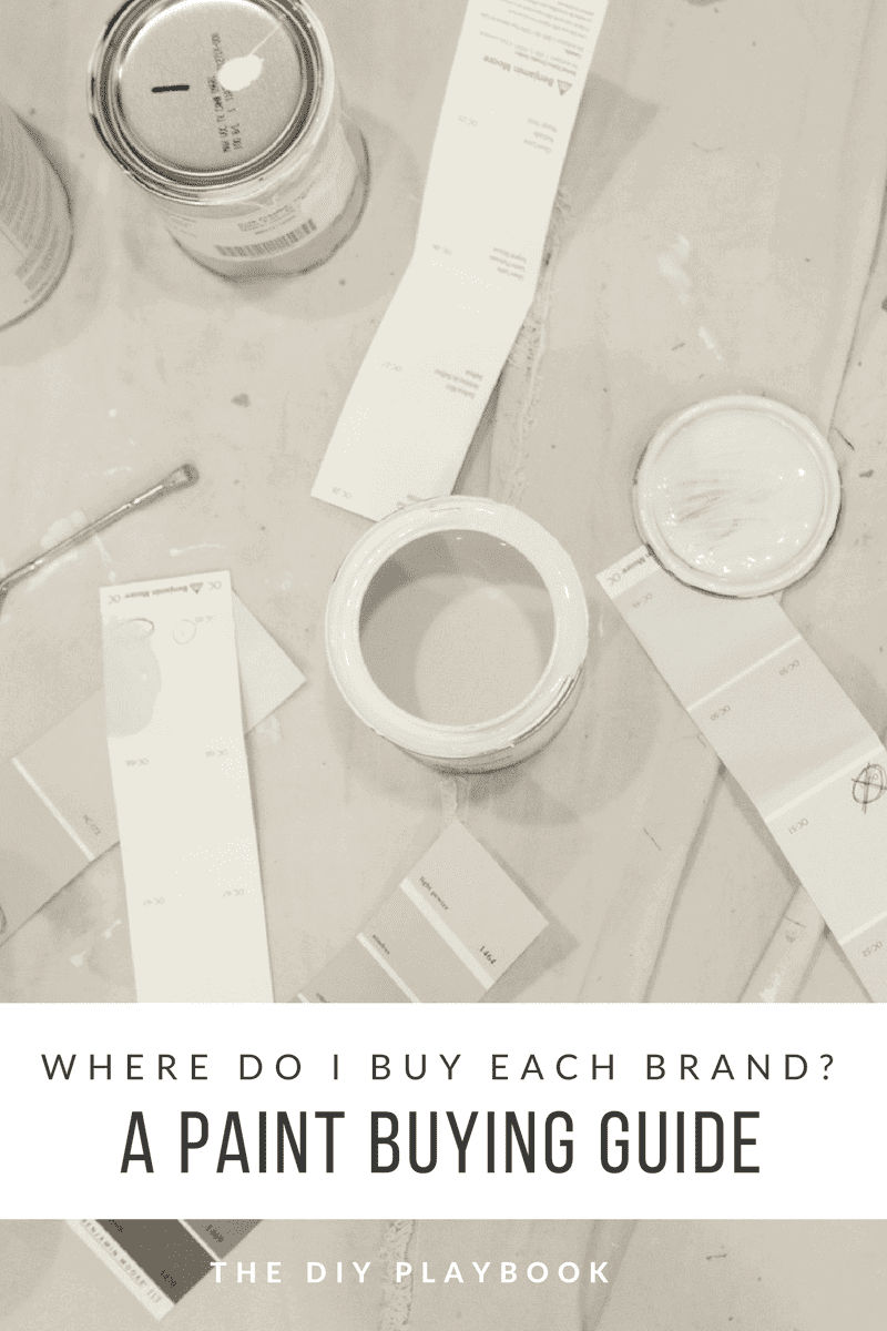 A paint buying guide to walk you through where to find each brand of paint and which home improvement store. 