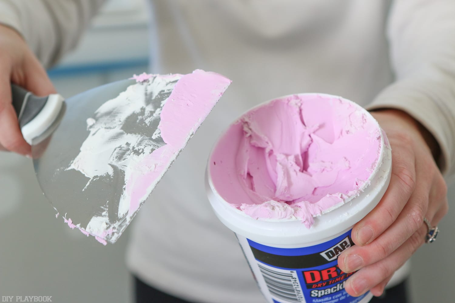 It's always best to use spackle to cover imperfections and holes.