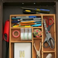 An organized junk drawer like this will help you find things faster.