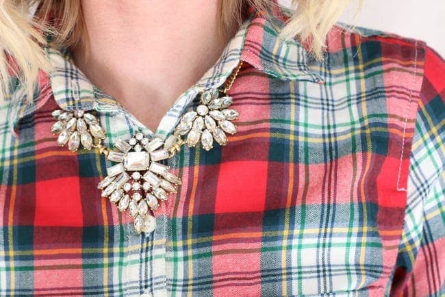 bridget necklace collar plaid