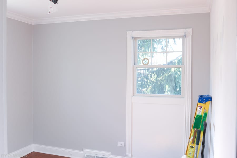 This old office space has been transformed with a fresh coat of paint and some decluttering. 