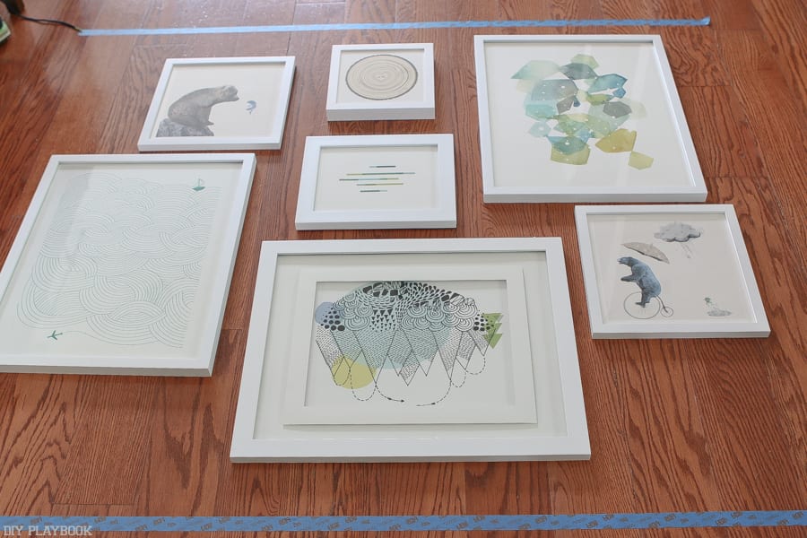Map out your new prints before you hang them on the wall